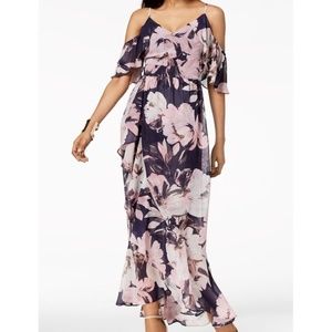 VINCE CAMUTO Floral Chiffon Maxi Dress Sz 4